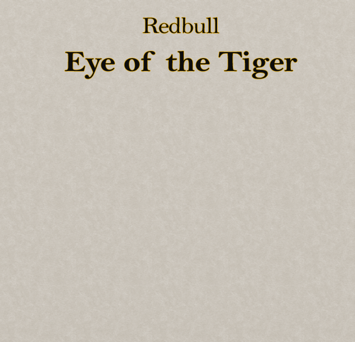 Redbull – Eye of the Tiger (Spec Commercial)